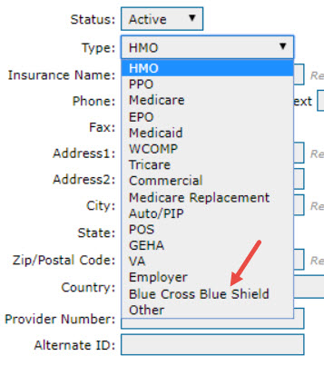 Blue Cross Blue Shield Plan Type Update Therabill